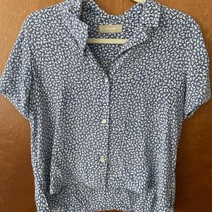 Everlane Clean Silk Short-Sleeve Notch Shirt